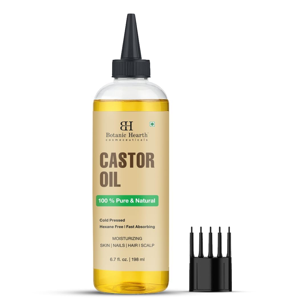 Botanic Hearth Bhringraj & Amla Hair Oil - 6.7 fl oz | Nourishing Scalp & Hair Oil for Dry, Frizzy Hair | Supports Fuller-Looking Hair & Shine | Lightweight Botanical Formula