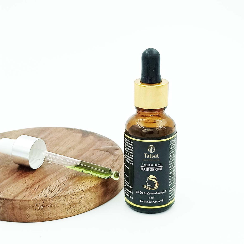 Tatsat Ayurvedic Neelibhringadi Hair Growth Serum- 30ml | Premium Organic Men & Women Hair Serum | Modern Hair Care Needs | Exquisite Hair and Scalp Nourishing Serum | Natural Solution for Hair Growth
