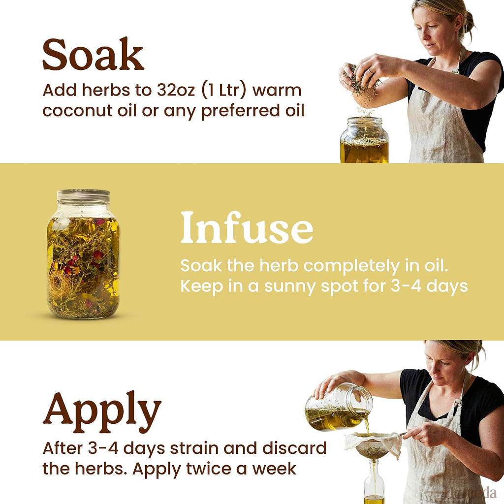 Herbal Hair Oil Mix, 18 Indian Ayurvedic Herbs, Hair Growth (2.6oz) | DIY Blend, Infusion, Mask or Rinse, Indian Growth Products, Ayurvedic Haircare Treatment, Amla, Hibiscus, Curry Leaf (75g)
