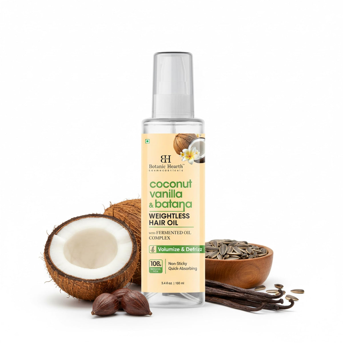 Botanic Hearth Bhringraj & Amla Hair Oil - 6.7 fl oz | Nourishing Scalp & Hair Oil for Dry, Frizzy Hair | Supports Fuller-Looking Hair & Shine | Lightweight Botanical Formula