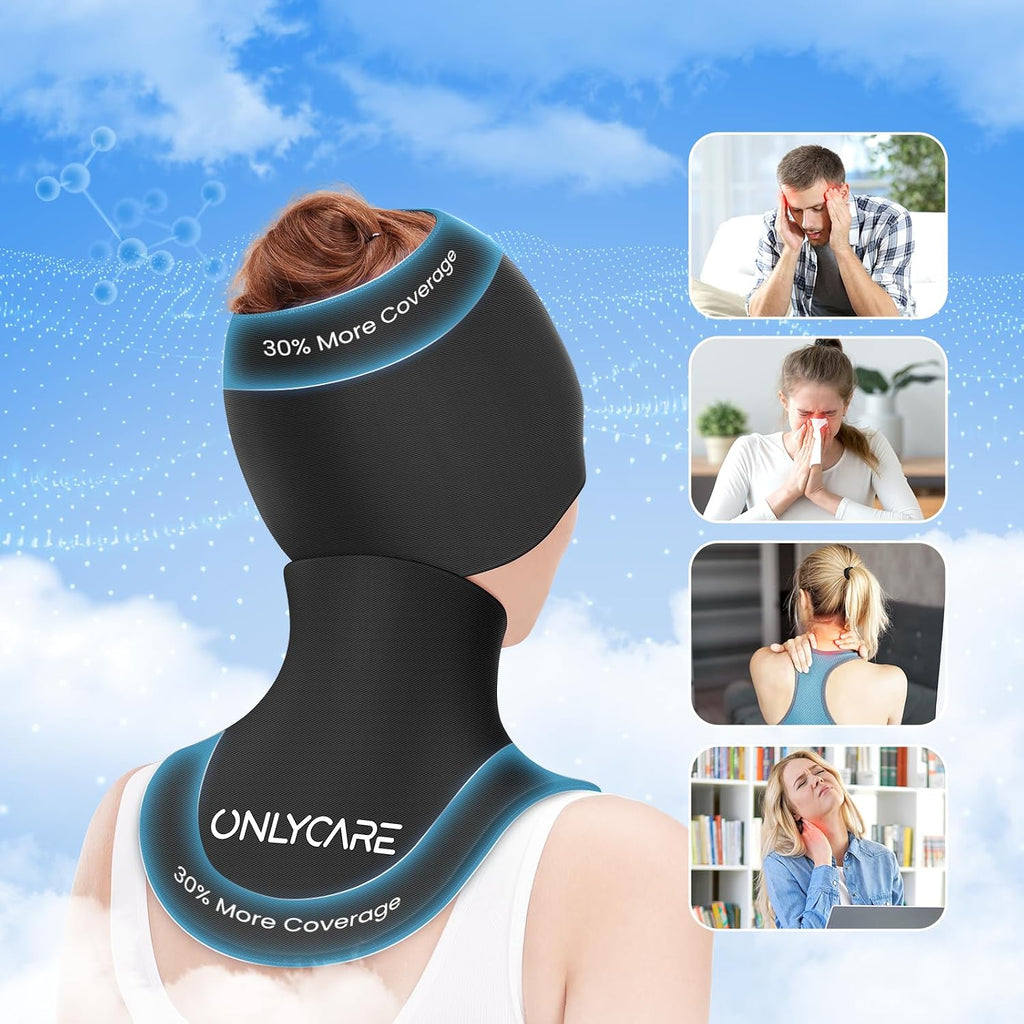 ONLYCARE Migraine Relief Cap and Neck Ice Pack Wrap Gel Package