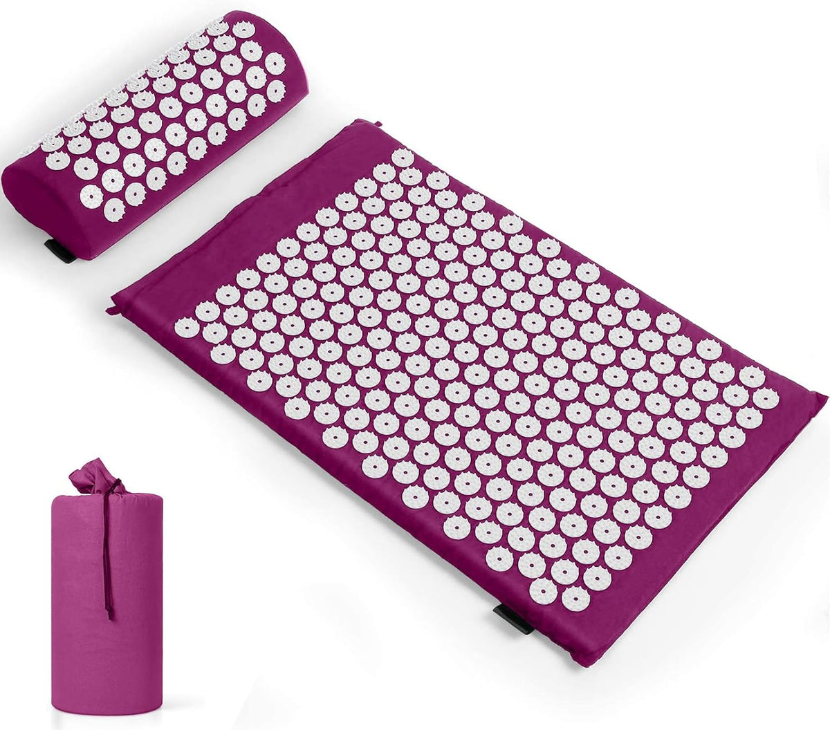 Acupressure Mat, Acupuncture Mat, Acupressure Mat with Cushion, Acupressure Mat, Massage Mat, Acupressure Set Purple, Acupressure Mat Back, Shiatsu Mat, Fakir Mat, Purple