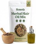 Herbal Hair Oil Mix, 18 Indian Ayurvedic Herbs, Hair Growth (2.6oz) | DIY Blend, Infusion, Mask or Rinse, Indian Growth Products, Ayurvedic Haircare Treatment, Amla, Hibiscus, Curry Leaf (75g)