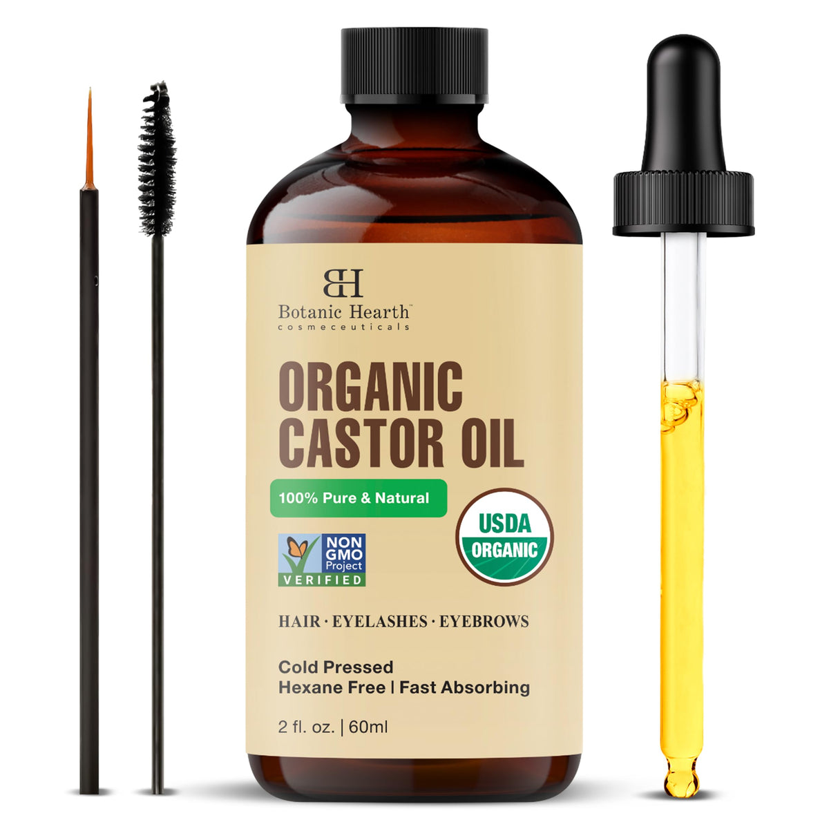 Botanic Hearth Bhringraj & Amla Hair Oil - 6.7 fl oz | Nourishing Scalp & Hair Oil for Dry, Frizzy Hair | Supports Fuller-Looking Hair & Shine | Lightweight Botanical Formula