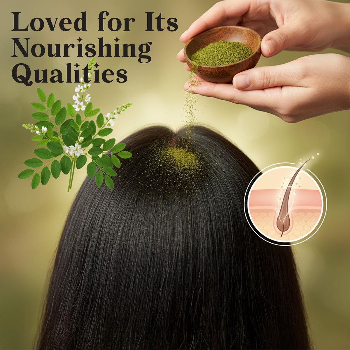 Bhringraj Powder – 8 Oz | 100% Pure Eclipta Alba | Ayurvedic Hair Care | For DIY Masks & Herbal Oils
