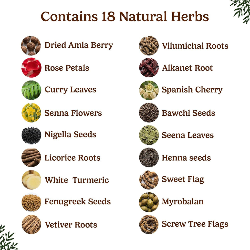 Herbal Hair Oil Mix, 18 Indian Ayurvedic Herbs, Hair Growth (2.6oz) | DIY Blend, Infusion, Mask or Rinse, Indian Growth Products, Ayurvedic Haircare Treatment, Amla, Hibiscus, Curry Leaf (75g)