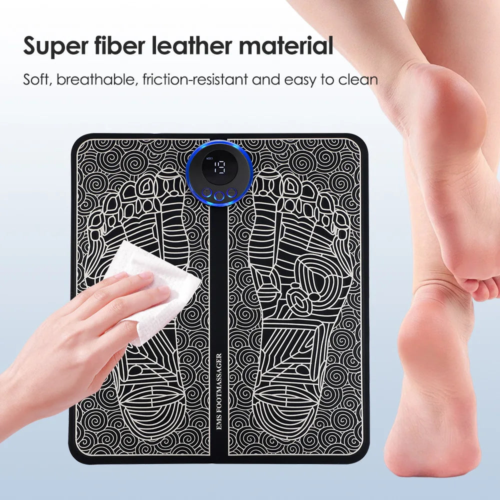 PranaRelief Smart EMS Feet Massage Pad – Electric Muscle Stimulator for Pain Relief & Circulation