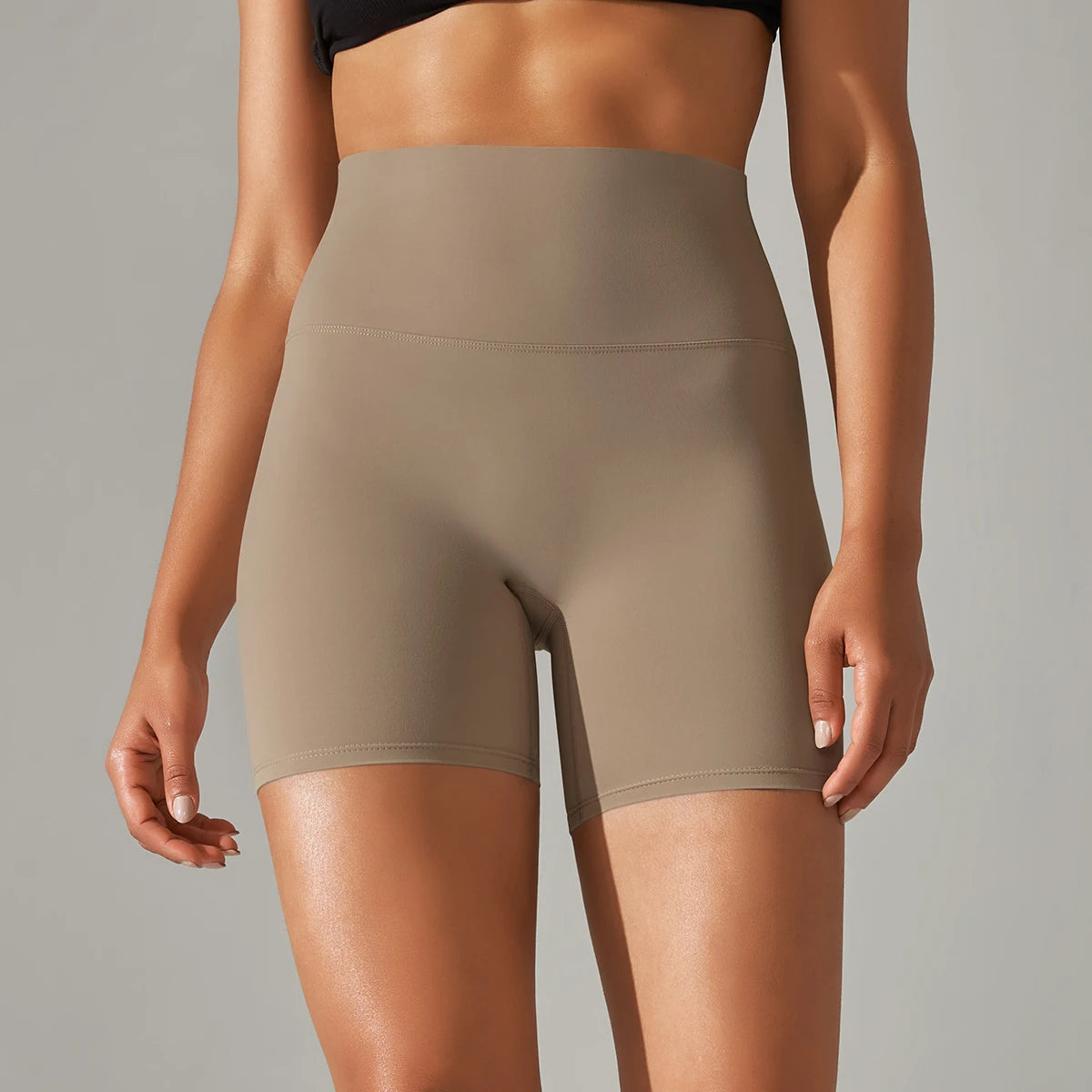 PranaRelief Seamless High-Waisted Yoga Shorts – Breathable Summer Workout Shorts