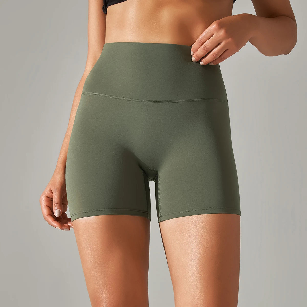 PranaRelief Seamless High-Waisted Yoga Shorts – Breathable Summer Workout Shorts
