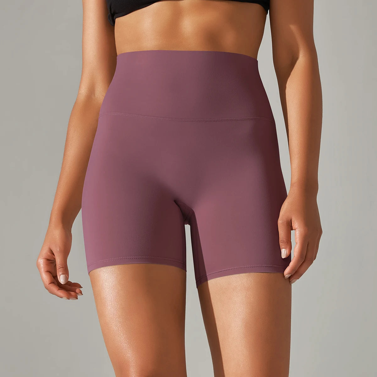PranaRelief Seamless High-Waisted Yoga Shorts – Breathable Summer Workout Shorts