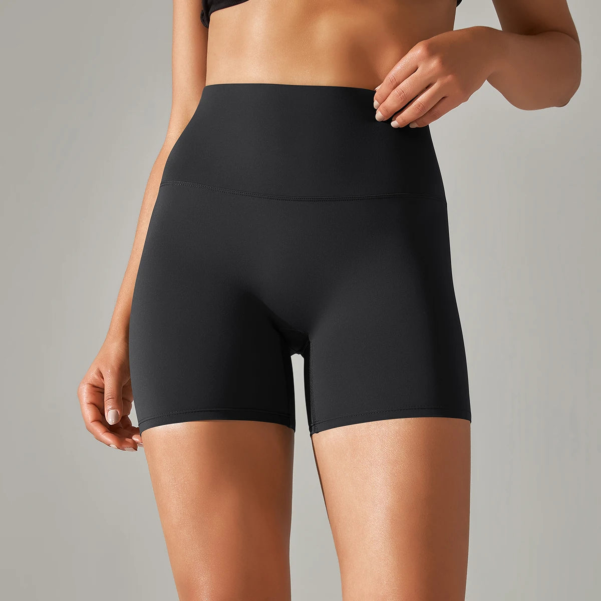 PranaRelief Seamless High-Waisted Yoga Shorts – Breathable Summer Workout Shorts