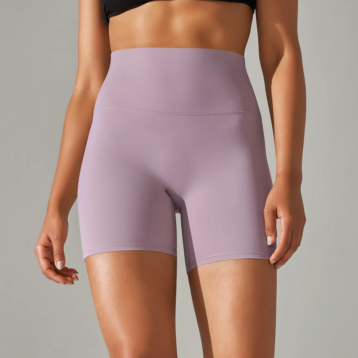 PranaRelief Seamless High-Waisted Yoga Shorts – Breathable Summer Workout Shorts