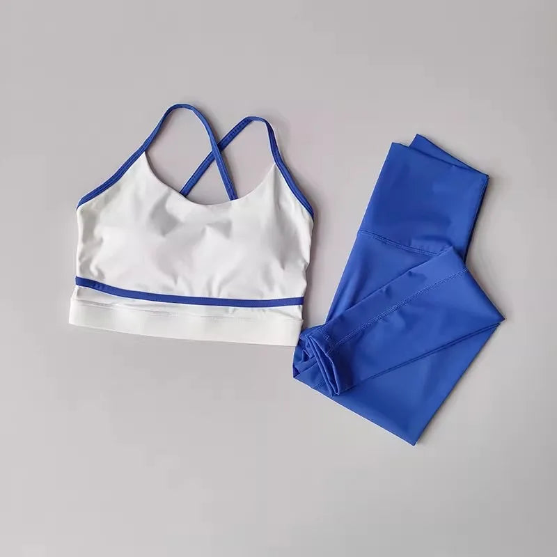 PranaRelief 2-Piece Seamless Yoga Set – High-Waist Leggings & Sports Bra