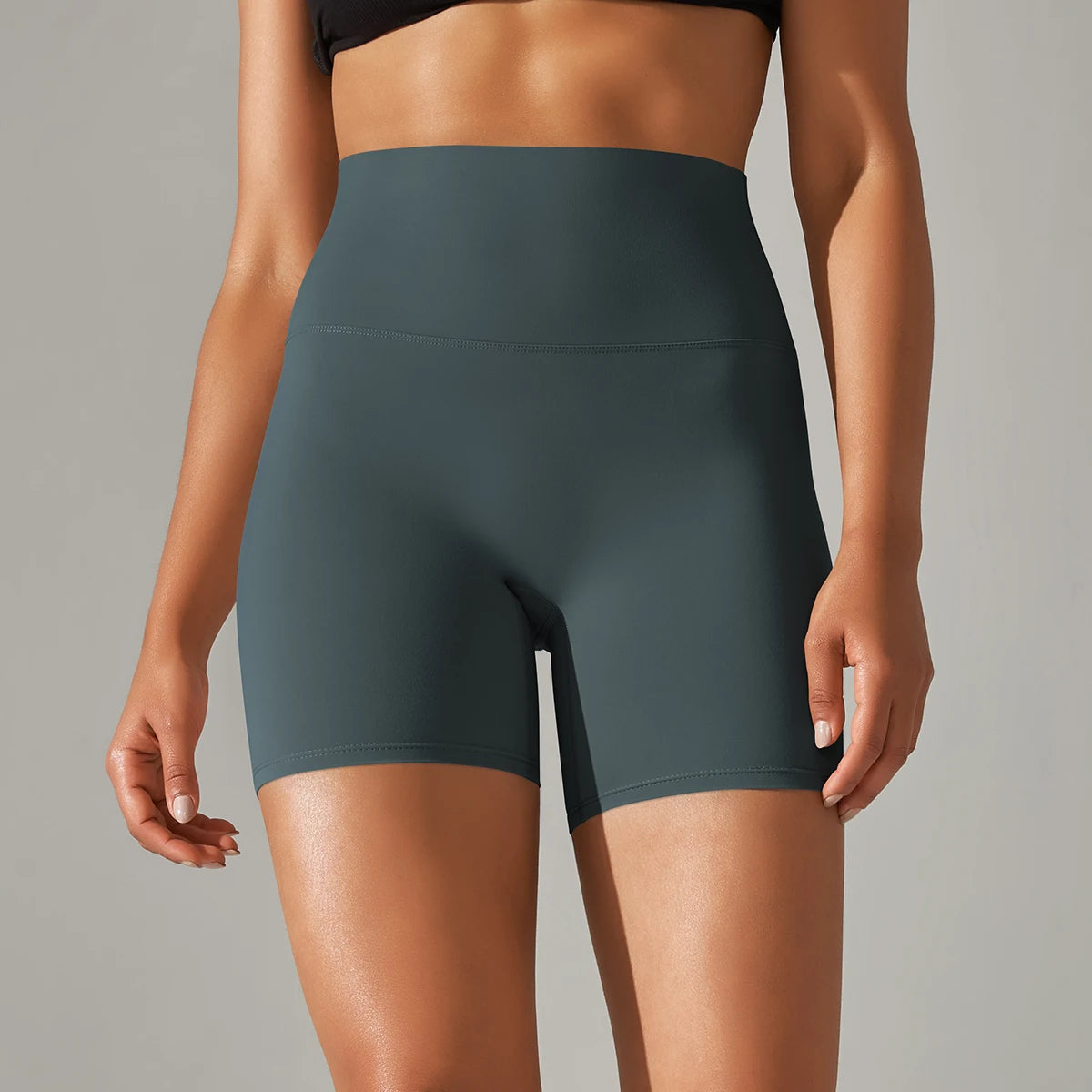 PranaRelief Seamless High-Waisted Yoga Shorts – Breathable Summer Workout Shorts
