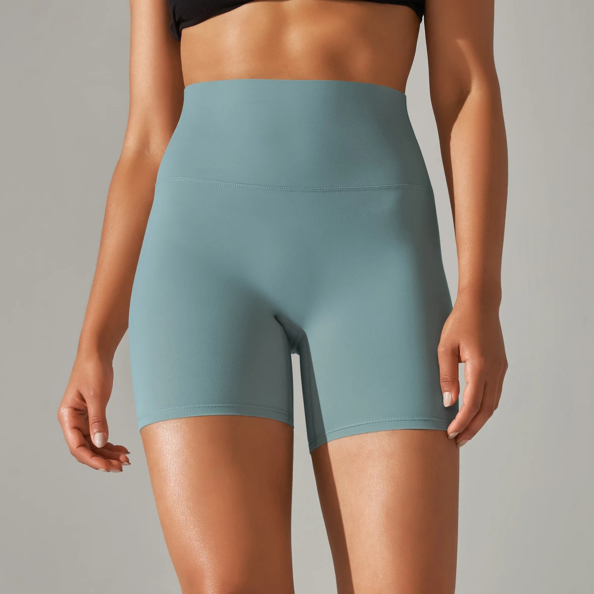 PranaRelief Seamless High-Waisted Yoga Shorts – Breathable Summer Workout Shorts