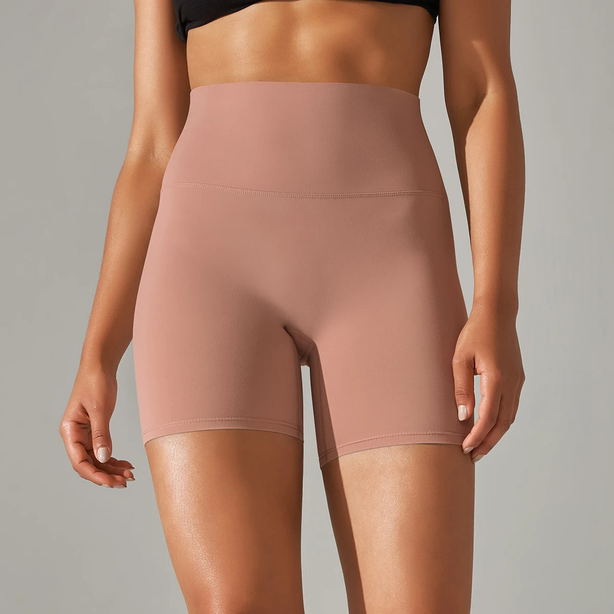 PranaRelief Seamless High-Waisted Yoga Shorts – Breathable Summer Workout Shorts