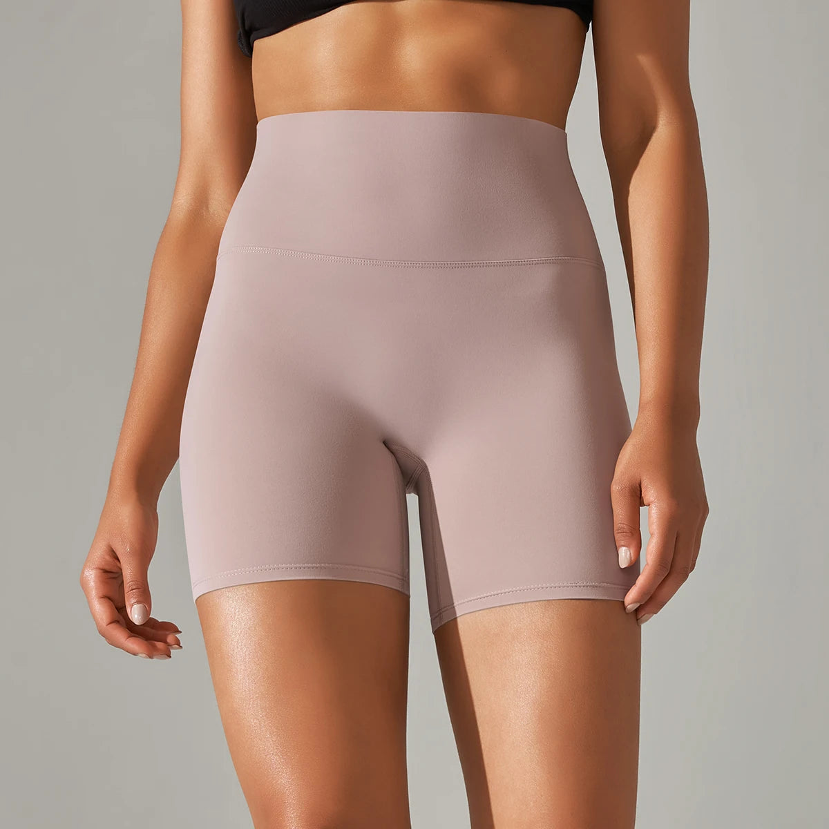 PranaRelief Seamless High-Waisted Yoga Shorts – Breathable Summer Workout Shorts