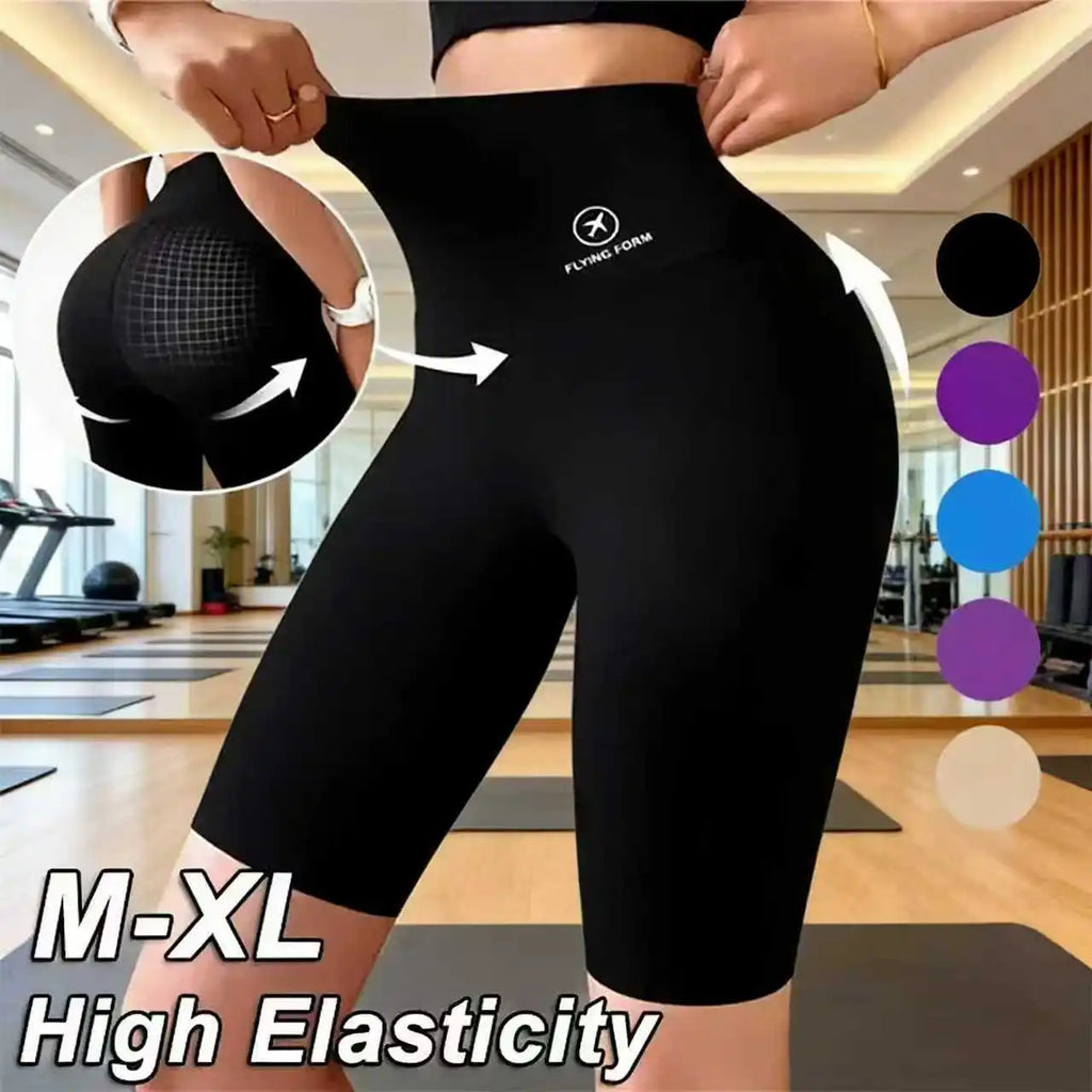 PranaRelief Seamless High-Waisted Sports Shorts – Breathable Fitness & Cycling Shorts