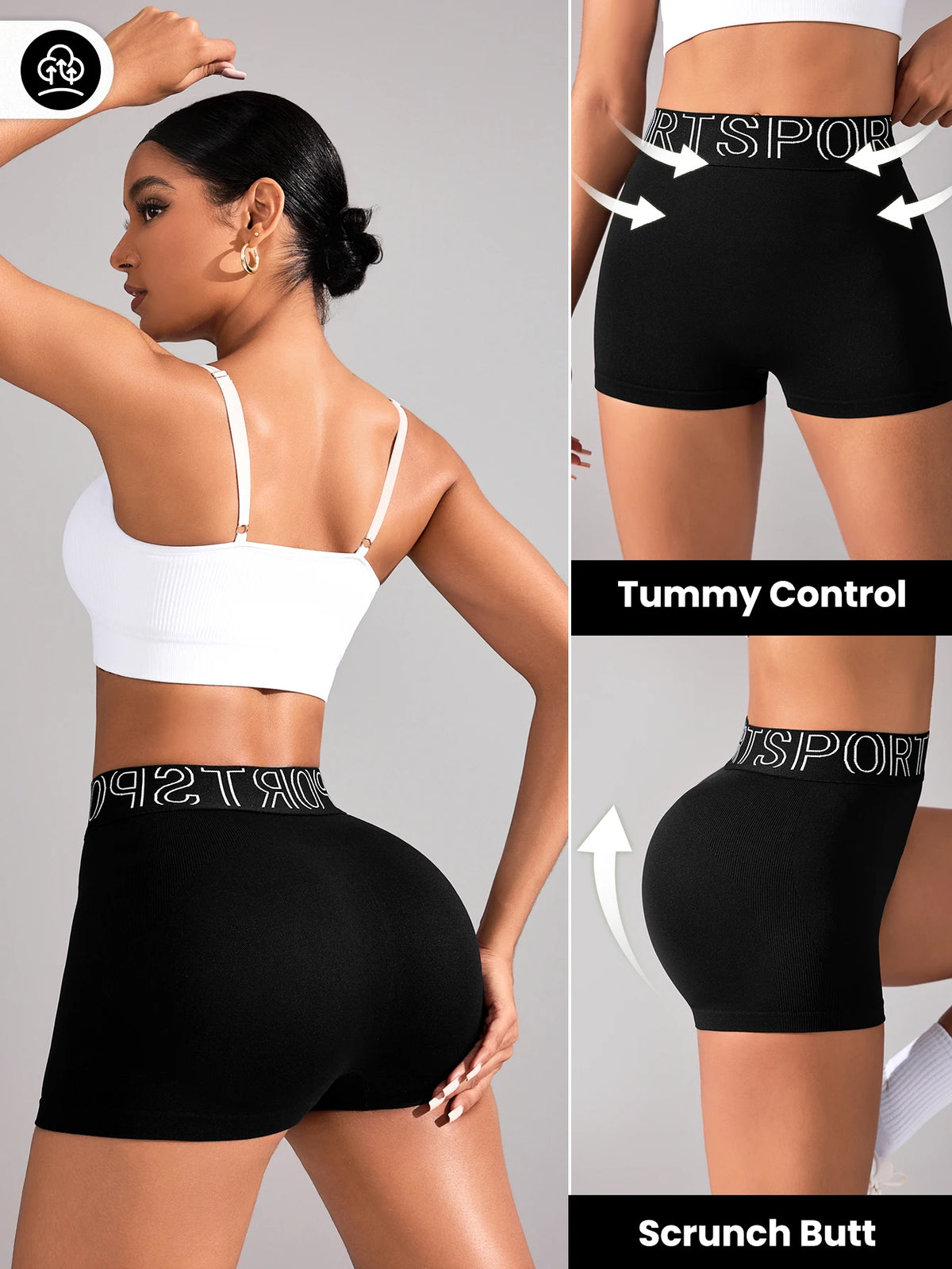 PranaRelief High-Waisted Seamless Yoga Shorts – Breathable Workout Booty Shorts