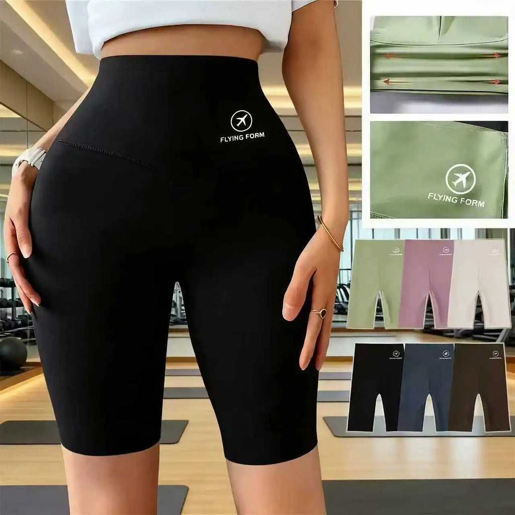 PranaRelief Seamless High-Waisted Sports Shorts – Breathable Fitness & Cycling Shorts