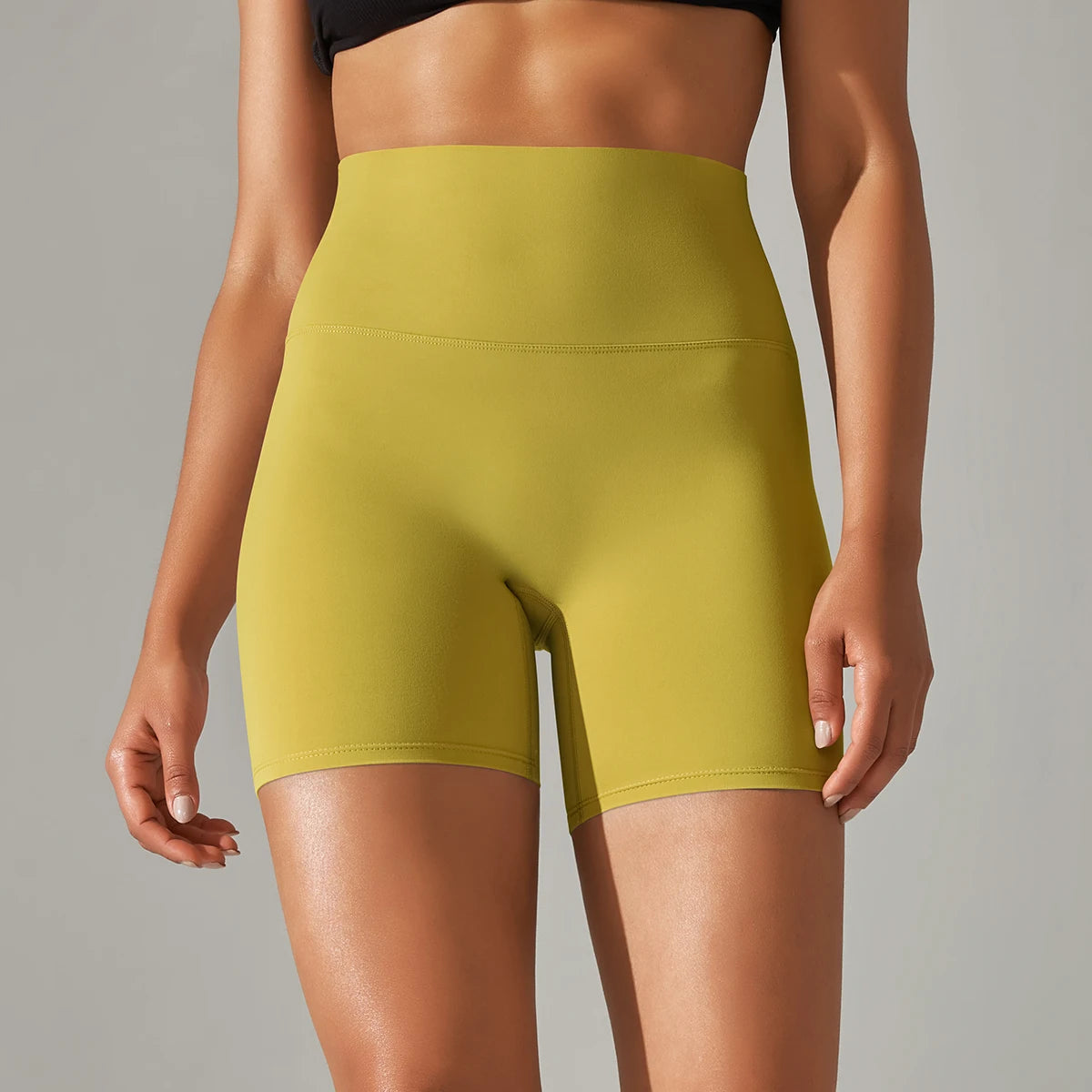 PranaRelief Seamless High-Waisted Yoga Shorts – Breathable Summer Workout Shorts