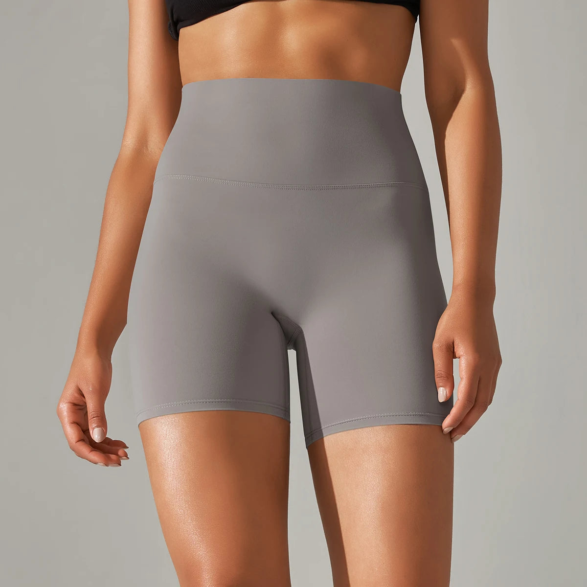 PranaRelief Seamless High-Waisted Yoga Shorts – Breathable Summer Workout Shorts