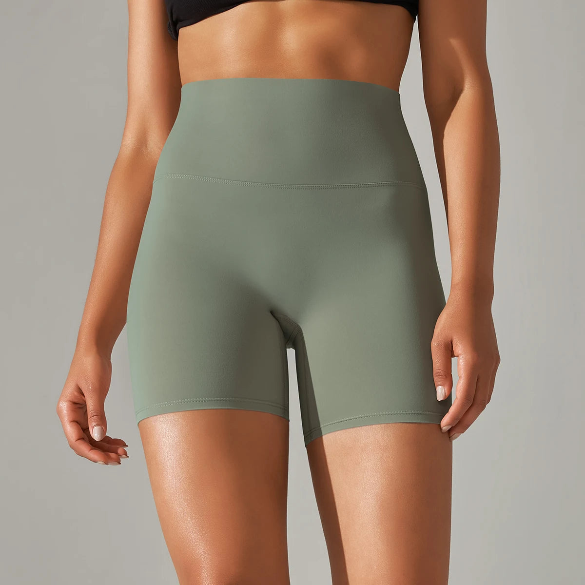 PranaRelief Seamless High-Waisted Yoga Shorts – Breathable Summer Workout Shorts
