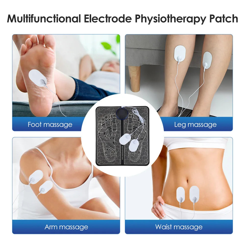 PranaRelief Smart EMS Feet Massage Pad – Electric Muscle Stimulator for Pain Relief & Circulation