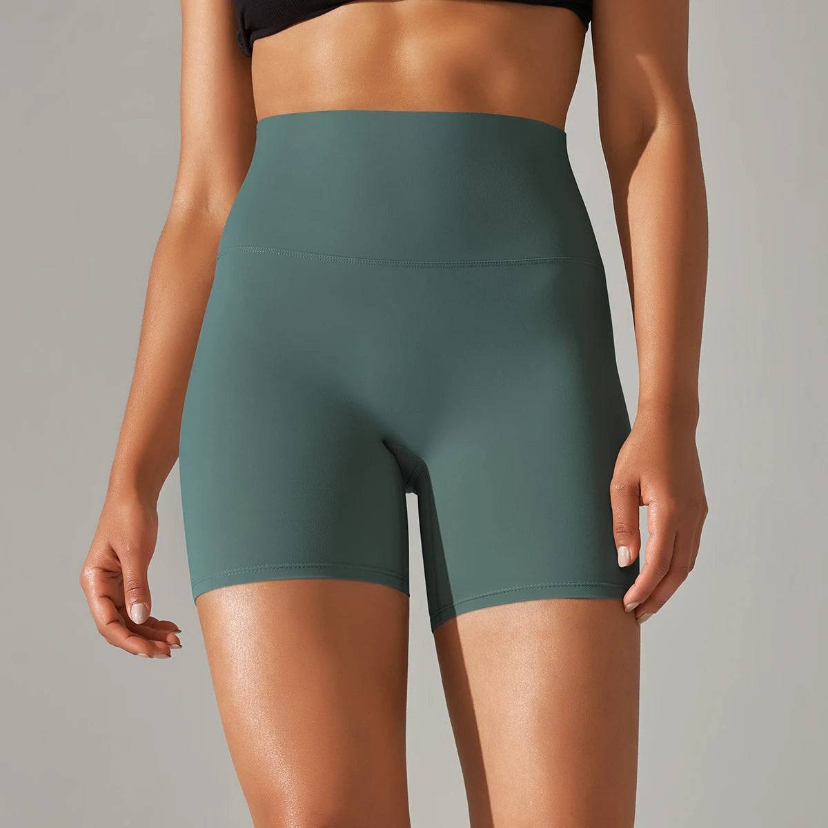 PranaRelief Seamless High-Waisted Yoga Shorts – Breathable Summer Workout Shorts