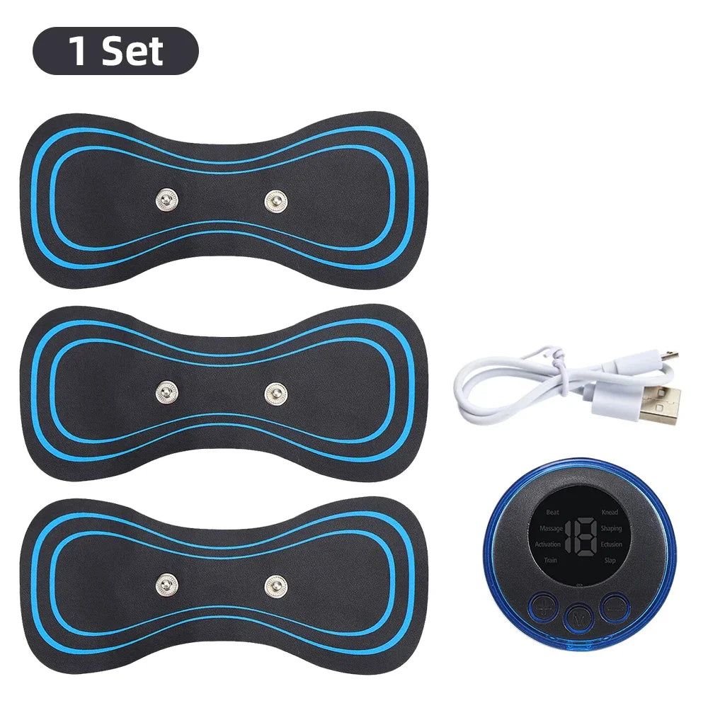 PranaRelief EMS Electric Neck & Body Massager – Low Frequency Muscle Stimulator Patches
