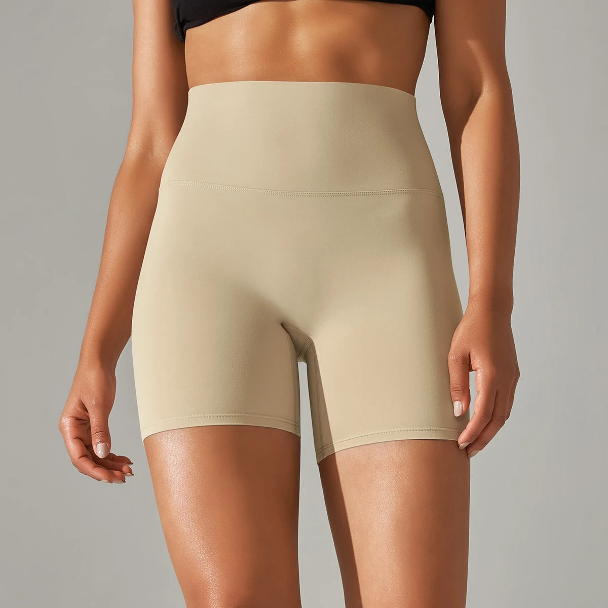 PranaRelief Seamless High-Waisted Yoga Shorts – Breathable Summer Workout Shorts