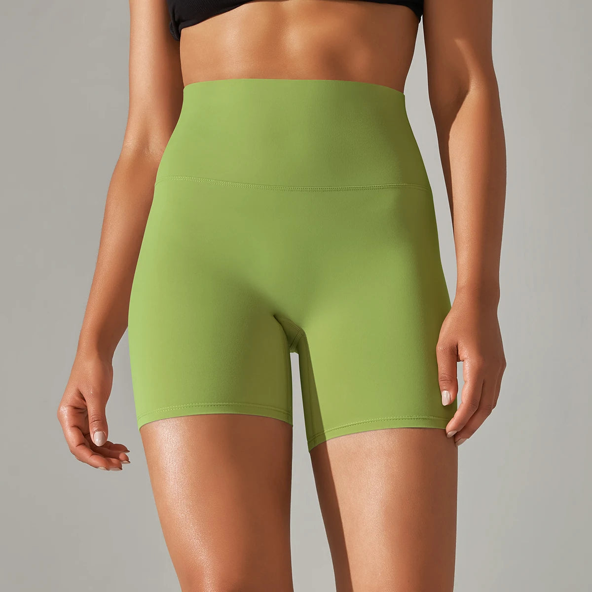 PranaRelief Seamless High-Waisted Yoga Shorts – Breathable Summer Workout Shorts