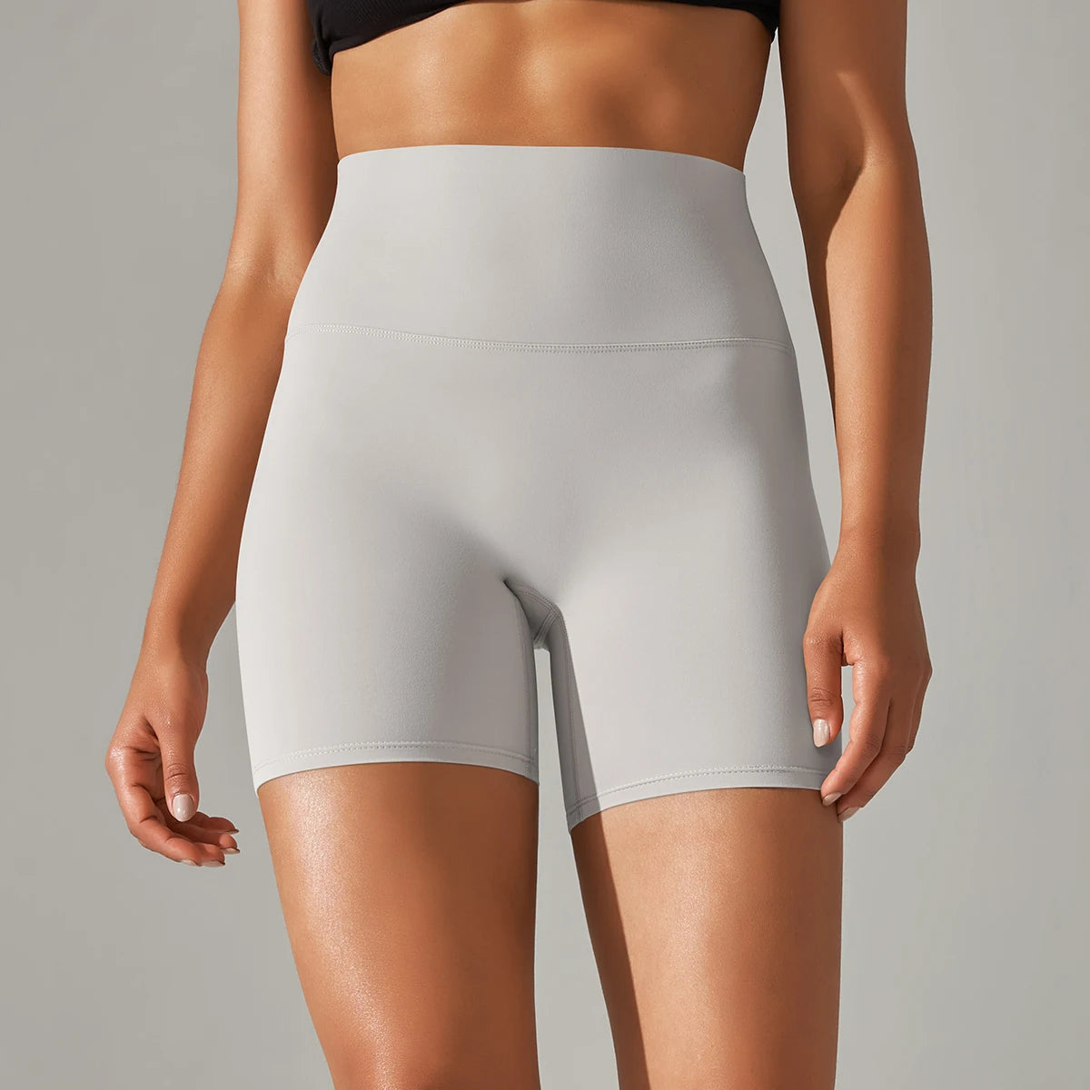 PranaRelief Seamless High-Waisted Yoga Shorts – Breathable Summer Workout Shorts