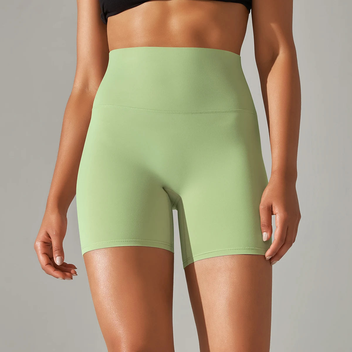 PranaRelief Seamless High-Waisted Yoga Shorts – Breathable Summer Workout Shorts