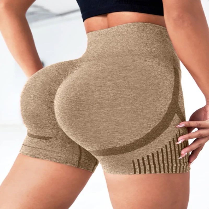 PranaRelief Seamless High-Waisted Yoga Shorts – High-Elasticity Squat-Proof Sports Shorts, Quick-Drying Gym Workout & Casual Biker Shorts for Women