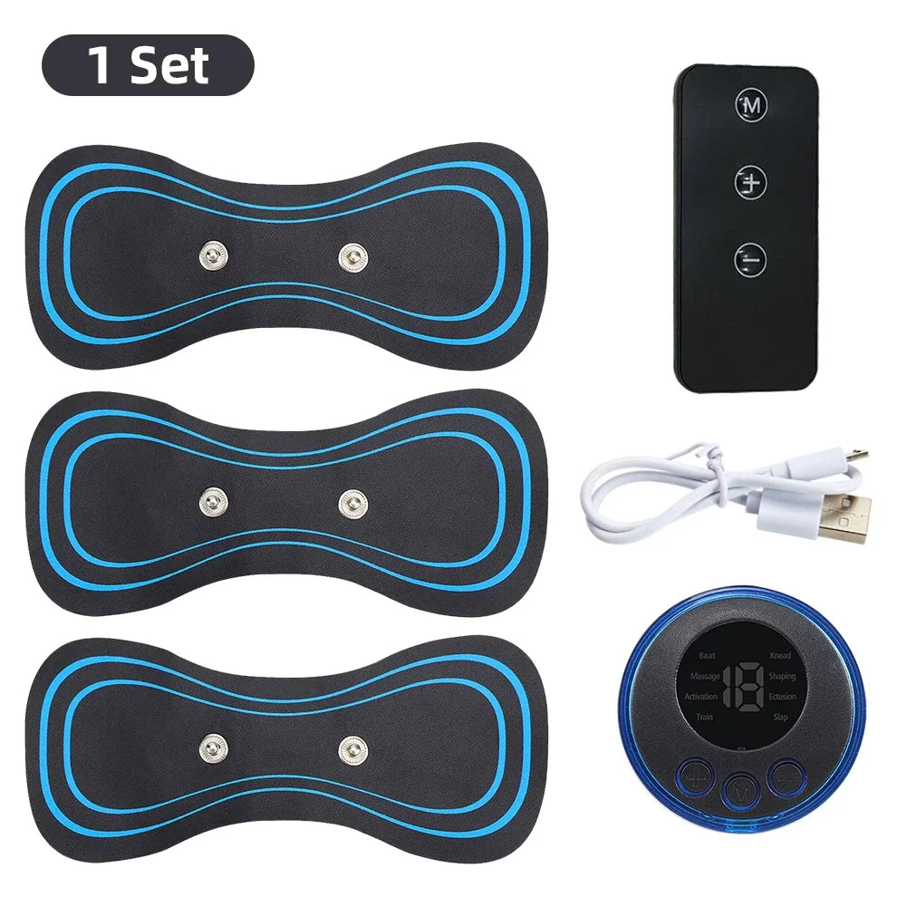 PranaRelief EMS Electric Neck & Body Massager – Low Frequency Muscle Stimulator Patches