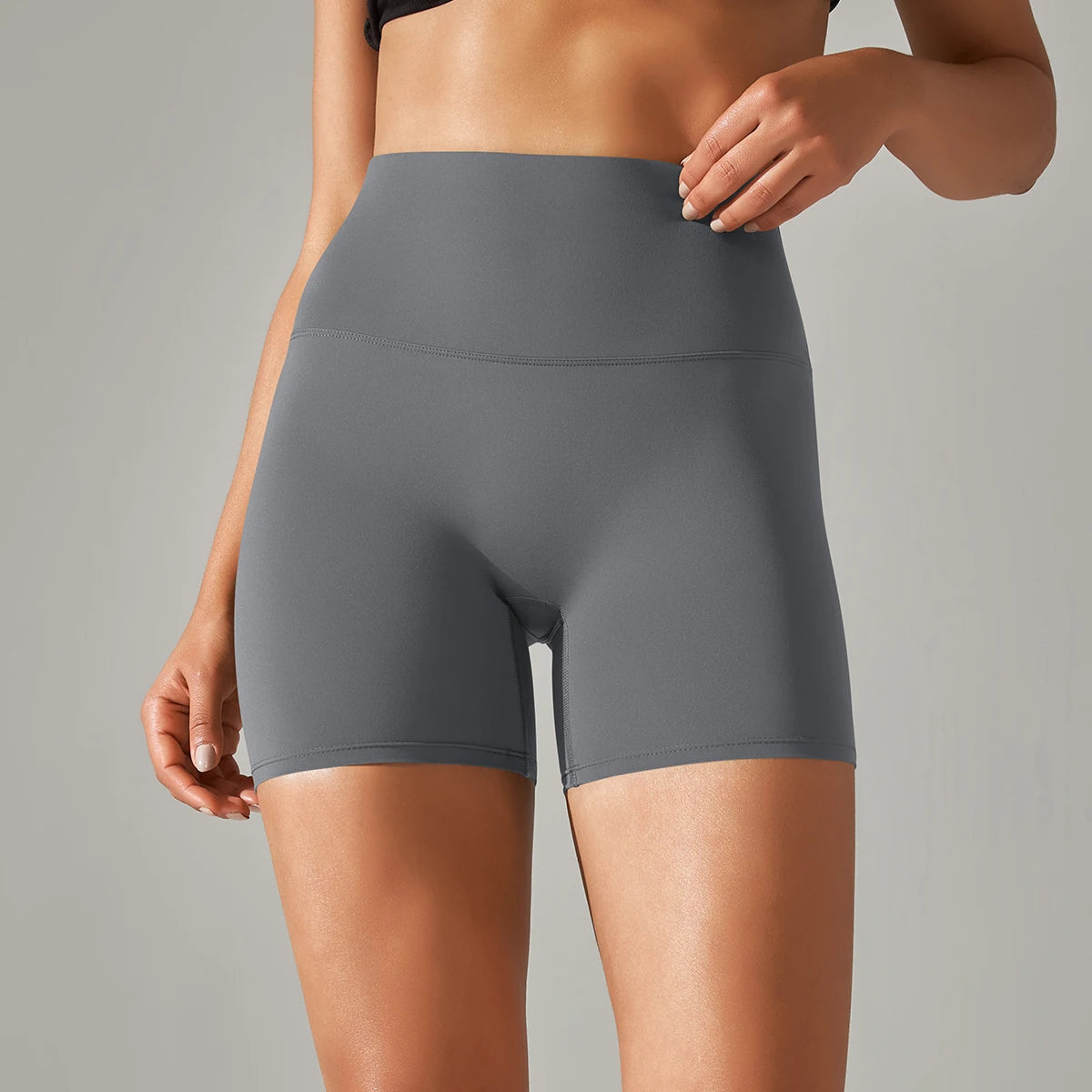 PranaRelief Seamless High-Waisted Yoga Shorts – Breathable Summer Workout Shorts