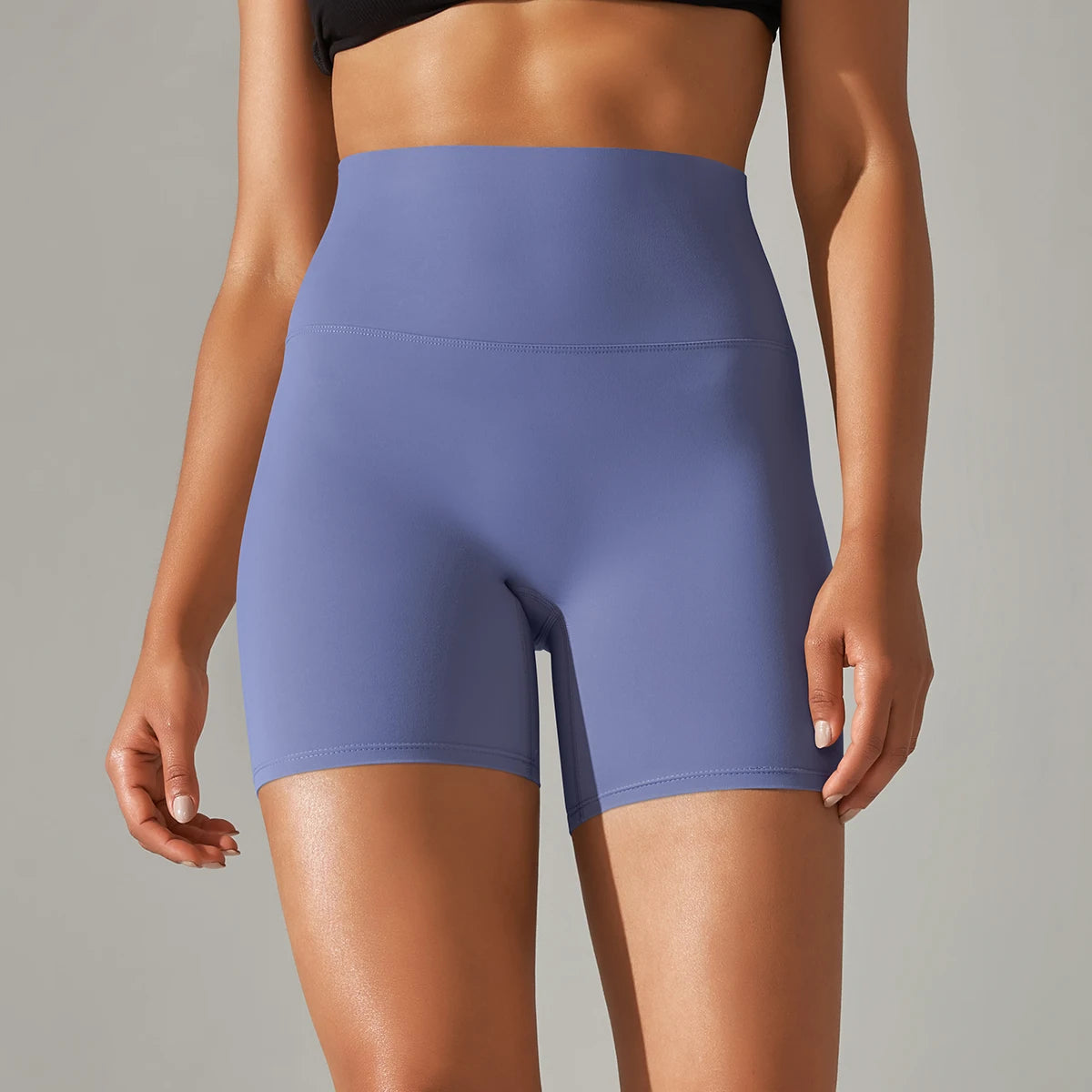 PranaRelief Seamless High-Waisted Yoga Shorts – Breathable Summer Workout Shorts
