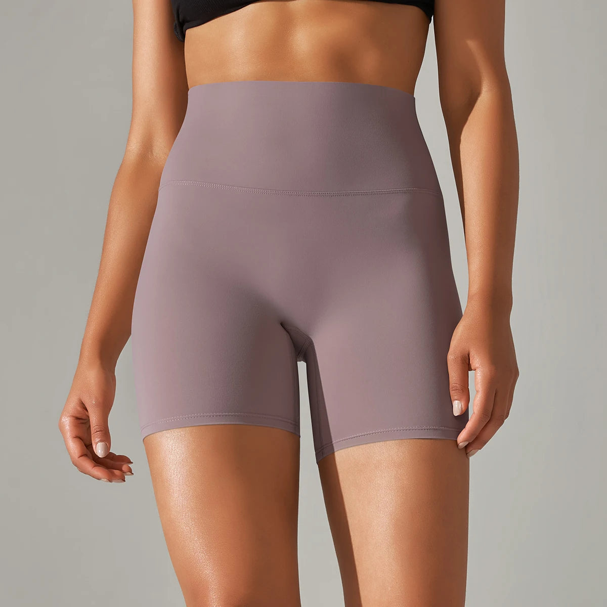 PranaRelief Seamless High-Waisted Yoga Shorts – Breathable Summer Workout Shorts