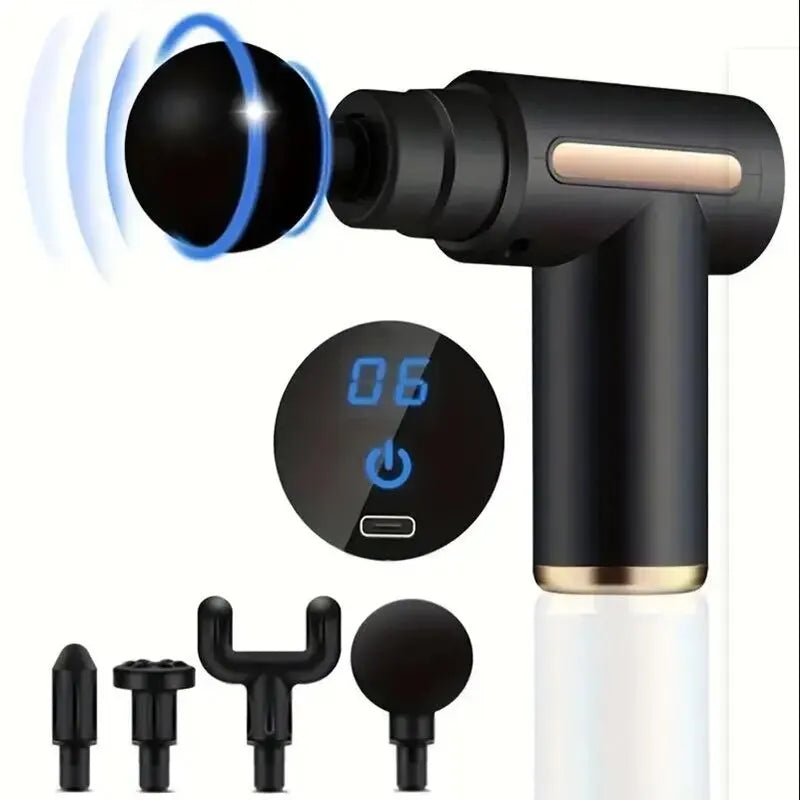 PranaRelief Professional Muscle Massage Gun – 99 Speed Deep Tissue Massager for Neck & Back