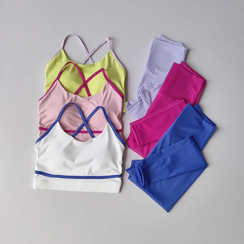PranaRelief 2-Piece Seamless Yoga Set – High-Waist Leggings & Sports Bra