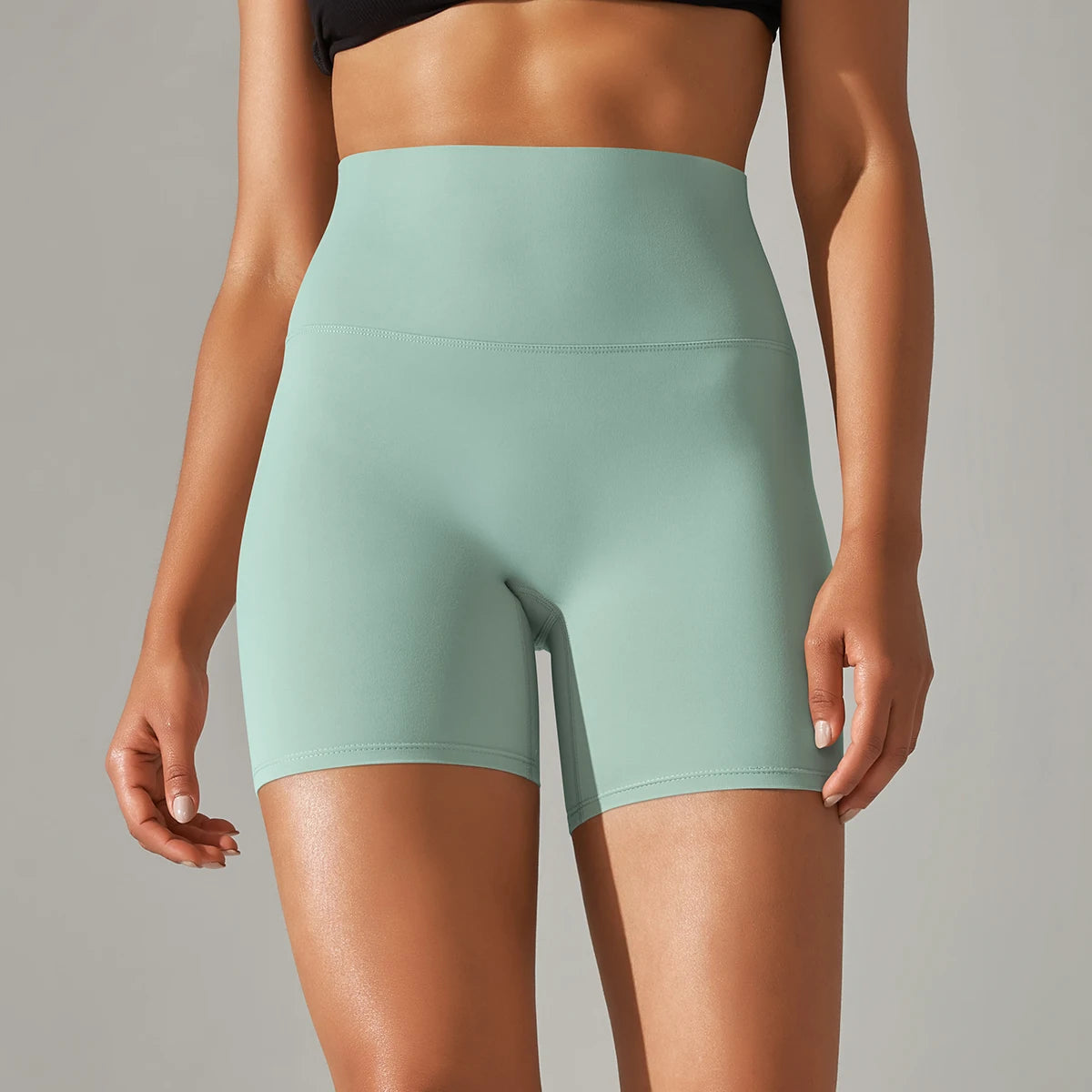 PranaRelief Seamless High-Waisted Yoga Shorts – Breathable Summer Workout Shorts